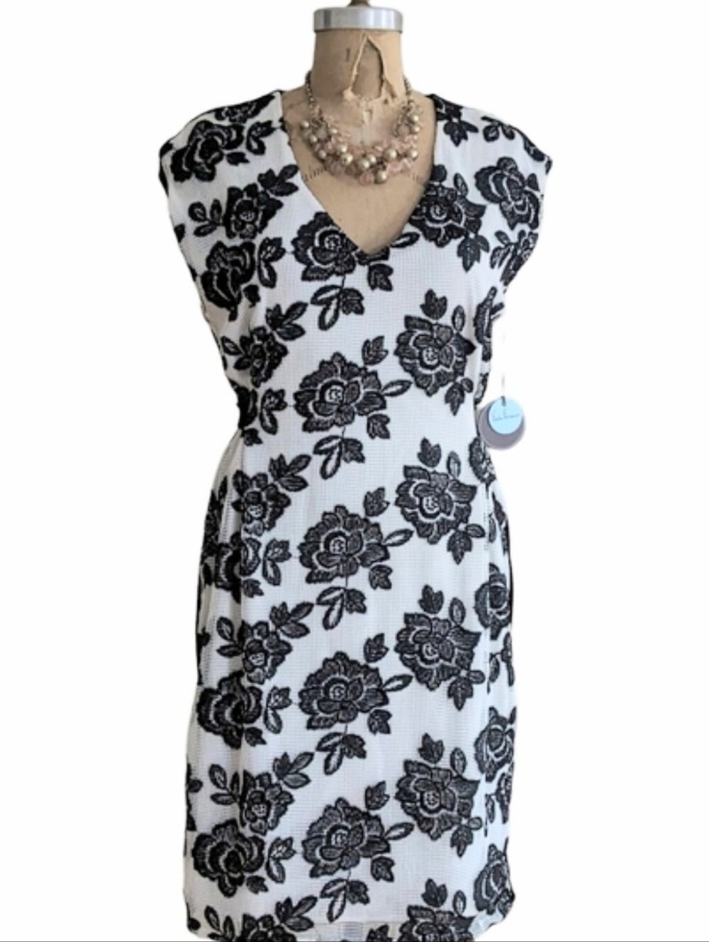 Eva Franco Black and White Lorna Dress Size 12